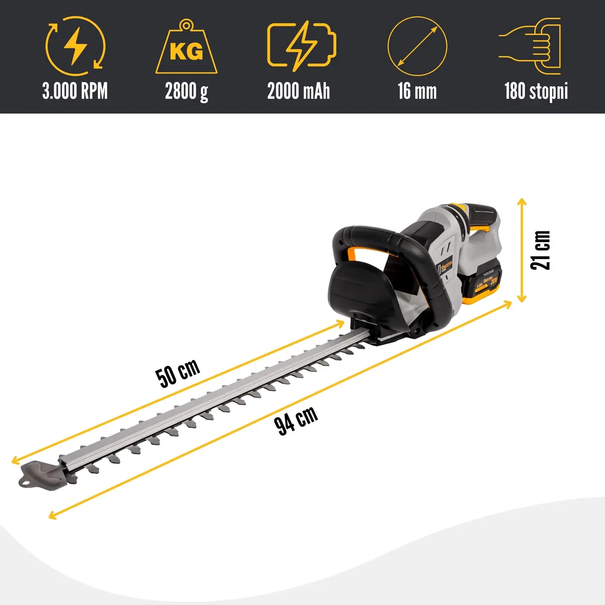 Specyfikacja techniczna Nożyce akumulatorowe BESTEN BE0002912